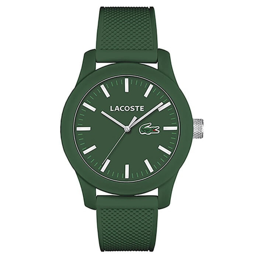 Lacoste 12.12, Men's 43mm TR90 green silicone case/strap, never worn